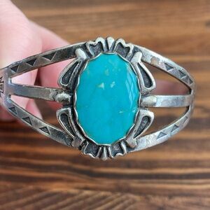 SOLD - Rolled sterling Navajo bracelet